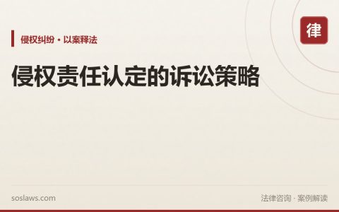 侵权责任认定的诉讼策略