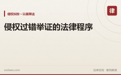 侵权过错举证的法律程序