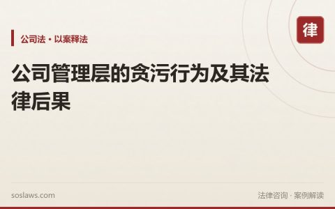 公司管理层的贪污行为及其法律后果