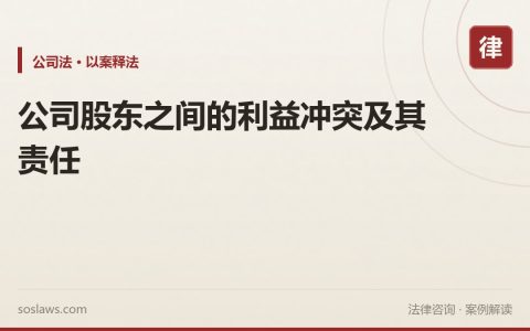 公司股东之间的利益冲突及其责任