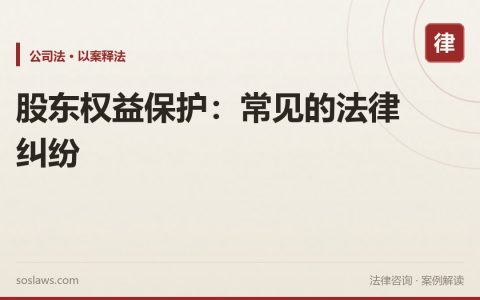 股东权益保护：常见的法律纠纷