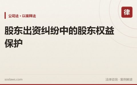 股东出资纠纷中的股东权益保护