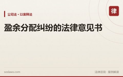盈余分配纠纷的法律意见书