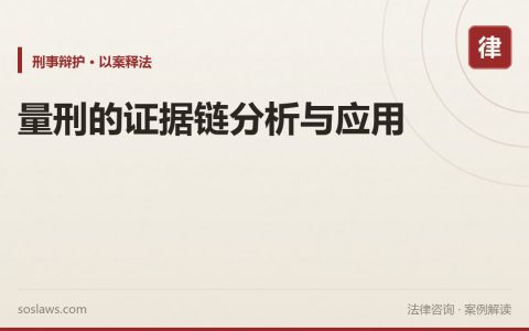 量刑的证据链分析与应用