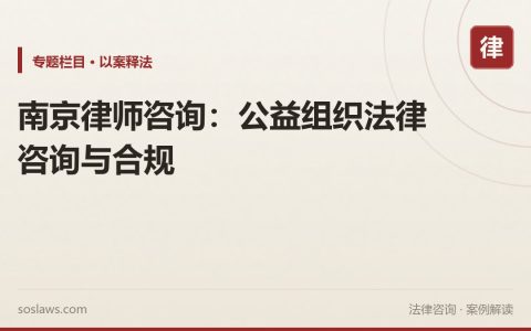 南京律师咨询：公益组织法律咨询与合规