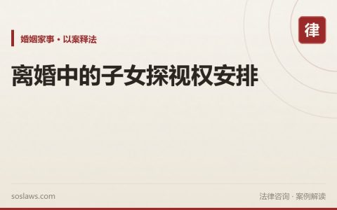 离婚中的子女探视权安排