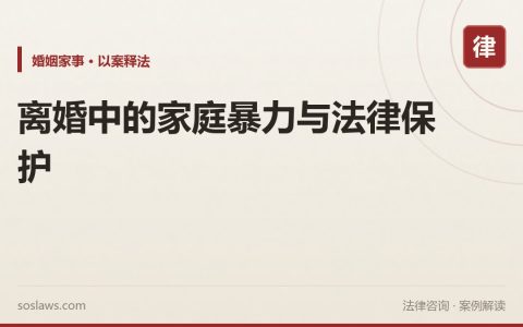 离婚中的家庭暴力与法律保护