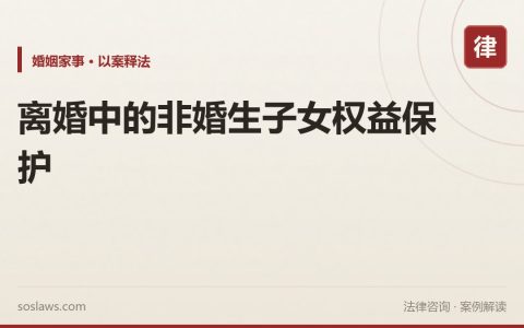 离婚中的非婚生子女权益保护