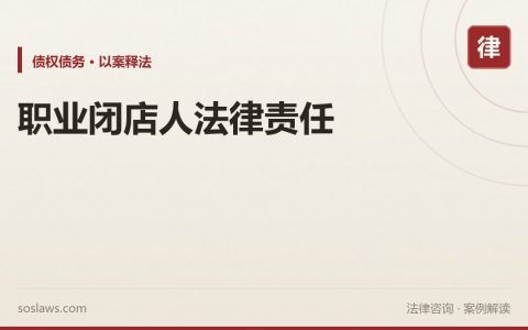 职业闭店人法律责任