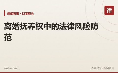 离婚抚养权中的法律风险防范