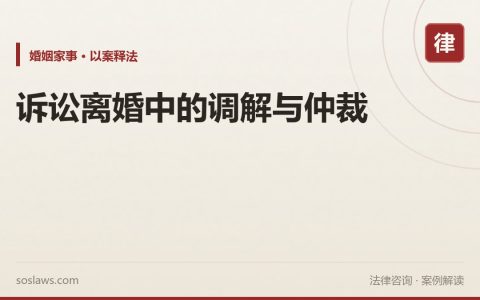 诉讼离婚中的调解与仲裁