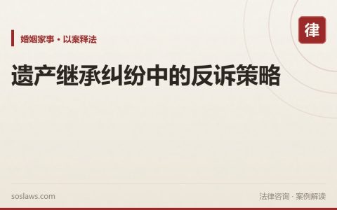 遗产继承纠纷中的反诉策略