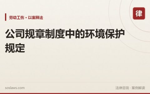 公司规章制度中的环境保护规定